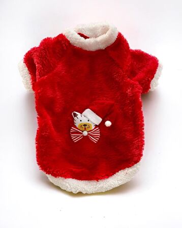 Kitty Santa Köpek Kazağı, Noel , Yılbaşı Elbisesi Kıyafeti