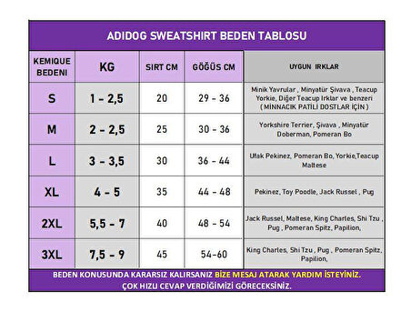 Red Adidog Kapşonlu Sweatshirt Köpek Kazağı