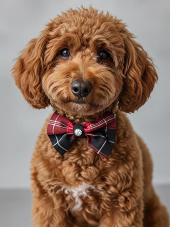 Aristokrat Ekose Silver Köpek Papyonu Tasma Yılbaşı 