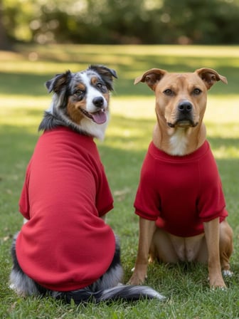 Reddy Kırmızı Kapşonsız Sweatshirt, Orta ve Büyük Irklar İçin