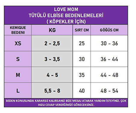 PINK Love Mom Tütülü Köpek Elbisesi,  Kıyafeti Tutu