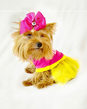 PINK Love Mom Tütülü Köpek Elbisesi,  Kıyafeti Tutu