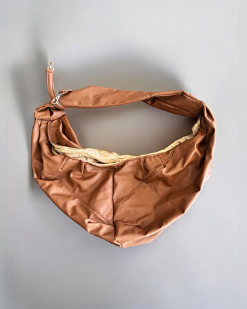 Köpek Taşıma Çantası Kahverengi Suni Deri Su Tutmaz Kumaş