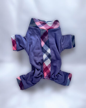 Monogram Purp Köpek Tulum Pijama