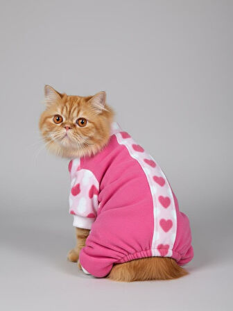 Pinky Love Polar Kedi Tulumu Pijama