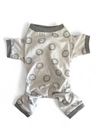 Soft Lion Köpek Tulumu | Pamuklu Penye Köpek Pijaması | Küçük Irklar İçin | Tüy Dökülmesini Azaltır