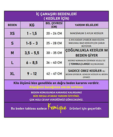 Princess Lila Dişi Kedi Regl Külotu | Kedi Donu | Kedi İç Çamaşırı | Ayarlanabilir Bağcıklı | Küçük Irklar İçin