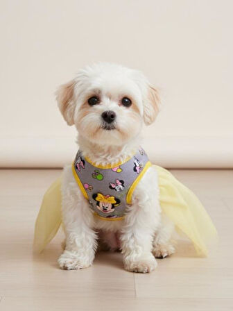 Sevimli Fare Sunny Tütü Köpek Kıyafeti | Sarı Tütülü Elbise | Küçük Irk Köpekler İçin