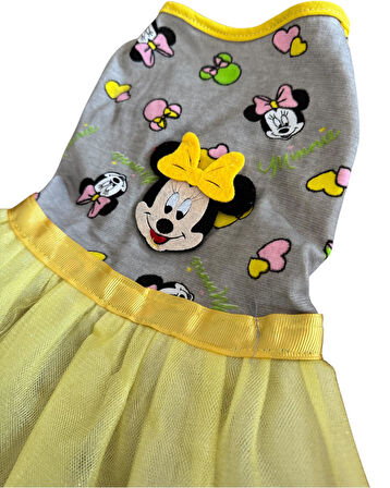 Sevimli Fare Sunny Tütü Kedi Kıyafeti | Sarı Tütülü Elbise | Kediler İçin