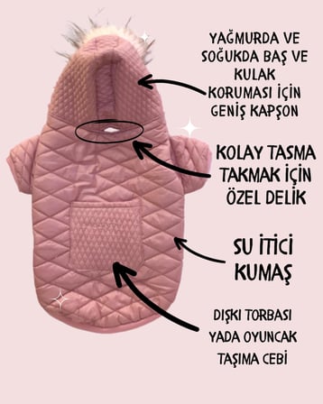 Pinky Pie Pembe Kedi Montu Kışlık Ceket 