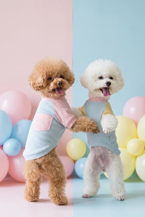 Bubbles Pastel Kedi Tişörtü | Cepli Şeker Renkli Yazlık Kedi Kıyafeti | Küçük ve Orta Irk Kediler İçin 