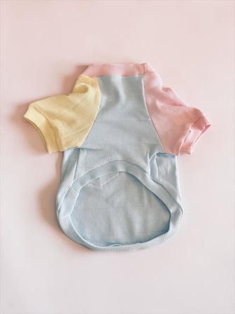 Bubbles Pastel Kedi Tişörtü | Cepli Şeker Renkli Yazlık Kedi Kıyafeti | Küçük ve Orta Irk Kediler İçin 