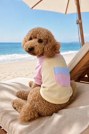 Soft Sun Köpek Tişörtü | Cepli Şeker Renkli Yazlık Köpek Kıyafeti | Küçük Irklar İçin