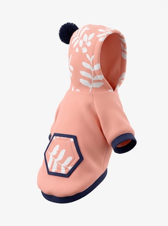 Peachy Pink Kedi Polar Sweatshirt – Sıcak Tutan Yumuşak Kedi Kıyafeti