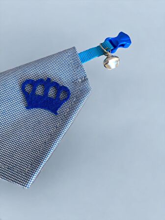 King Blue Kedi Bandana, Fular, Kedi Kıyafeti Kedi Elbisesi, Kedi Tasması