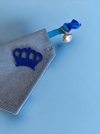 King Blue Kedi Bandana, Fular, Kedi Kıyafeti Kedi Elbisesi, Kedi Tasması