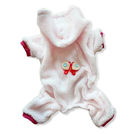 Softie Pink Butterfly Duo Kedi Tulumu Kedi Kıyafeti