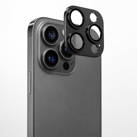 iPhone 15 Pro / 15 Pro Max Uyumlu Full Kamera Lens Koruyucu Tam Kaplama Kamera Adası Koruma Camı
