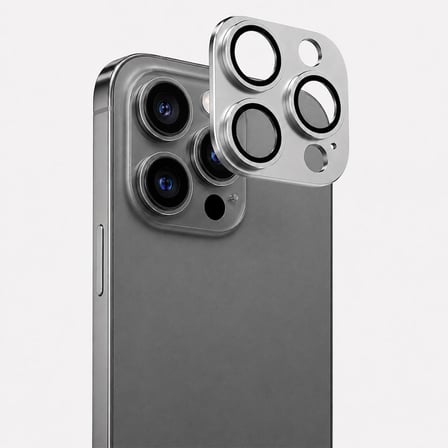 iPhone 15 Pro / 15 Pro Max Uyumlu Full Kamera Lens Koruyucu Tam Kaplama Kamera Adası Koruma Camı