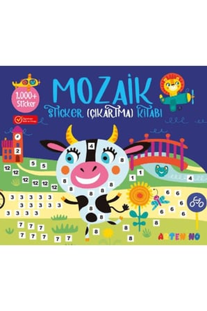 Mozaik Sticker Çıkartma Kitabı - Lacivert