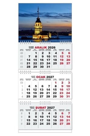 2027 Gemici Duvar Takvimi - Kız Kulesi