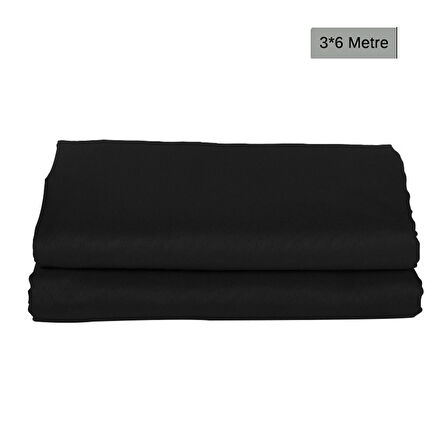 GDX Kumaş Fon Siyah (3x6 Metre) Katlanabilir / Yıkanabilir