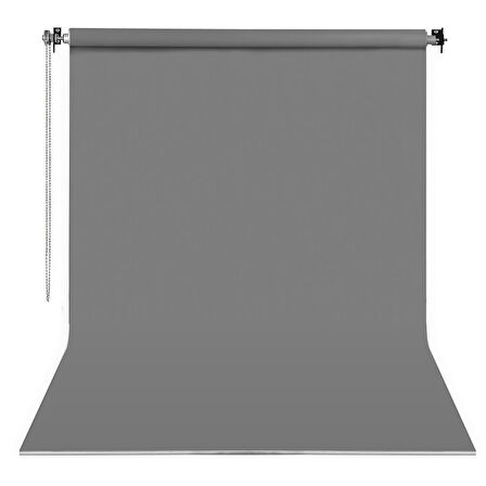 GDX Sabit Kumaş Gri Fon Perde 2.70x5.80 Metre - Tavan ve Duvar İçin