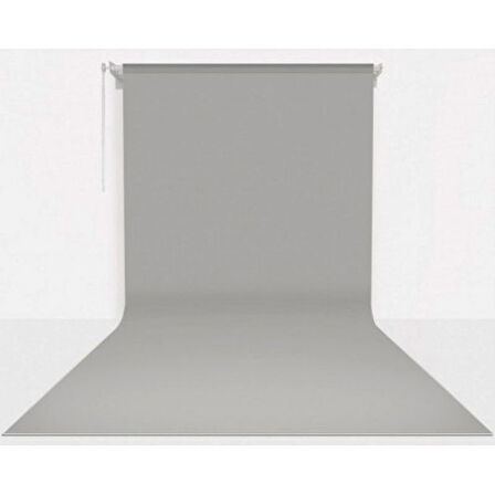 Gdx Sonsuz Gri Fon Perde (Kumaş) 2.70x5.80 Metre, Boru, Makara, Zincir