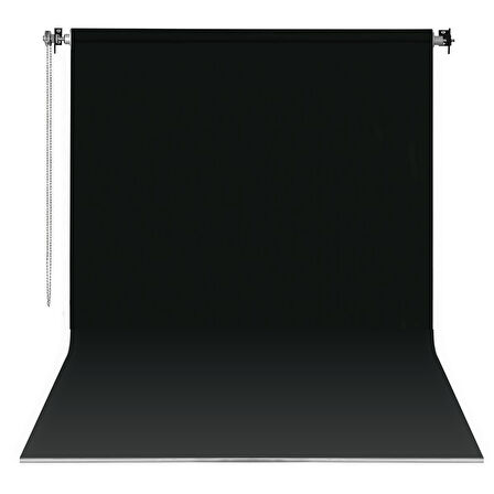 GDX Sabit Kumaş Siyah Fon Perde 2.70x5.80 Metre - Tavan ve Duvar İçin