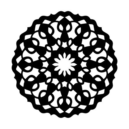 Çiçek Deseni Duvar Dekor Sticker (Tip 10) 40 x 40 Cm