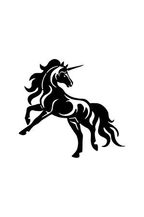 Unicorn At Sticker Duvar Dekor Sticker 40 x 36 cm