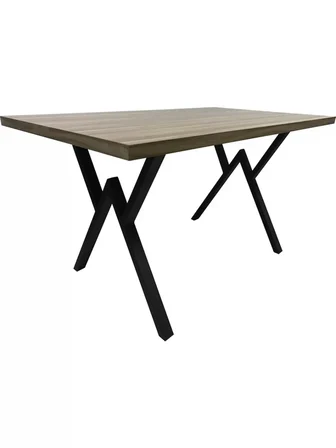 Retro X Ayak Metal Masa Ayağı - Üst Çerçeveli, Elektrostatik Boyalı 60x110 cm