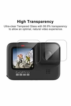Gopro Hero 9 10 11 12 Tamperli 3 Parça Kırılmaz Cam Ekran Koruyucu