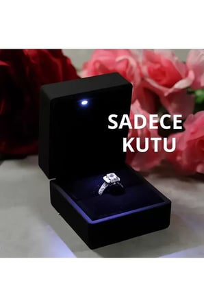 Işıklı Tektaş Yüzük Kutusu LED Evlilik Teklifi Kutusu Pırlanta Alyans Hediye Kutusu