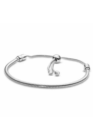 Bileklik 925 Ayar Gümüş Ayarlanabilir Charm Vidalı Kilitli Uyumlu Kadın Bileziği
