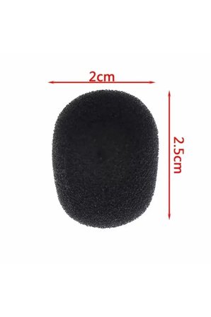 10 Adet Yaka Mikrofon Süngeri Mini Siyah Rüzgar Önleyici Evrensel Uyumlu Yedek Sünger