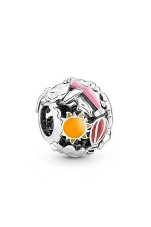 Bileklik 925 Ayar Gümüş Gökkuşağı Gökyüzü ve Seyahat Uyumlu Charm
