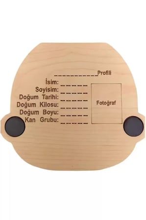 Ahşap Kız Bebek Süt Dişleri Göbek Bağı ve Saç Saklama Anı Albüm Kutusu Bebek Hediyesi