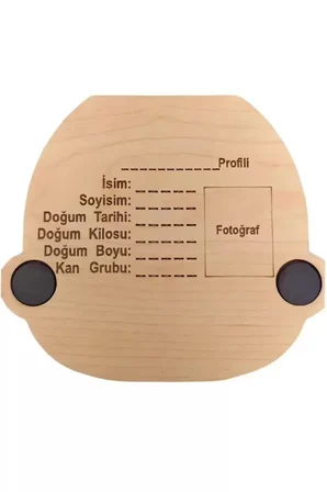 Ahşap Kız Bebek Süt Dişleri Göbek Bağı ve Saç Saklama Anı Albüm Kutusu Bebek Hediyesi