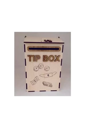 Kumbara Ahşap Posta Kutusu Tip Box Bahşiş Kutusu Tipbox