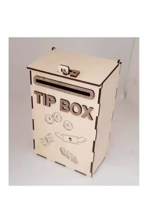 Kumbara Ahşap Posta Kutusu Tip Box Bahşiş Kutusu Tipbox