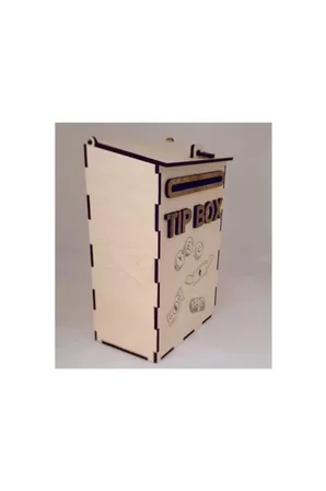 Kumbara Ahşap Posta Kutusu Tip Box Bahşiş Kutusu Tipbox