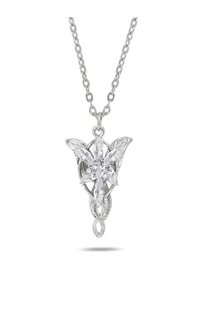 Kolye Gümüş Kaplama Evenstar Akşam Yıldızı Arwen Tasarım Kadın Zirkon Taşlı Zincirli