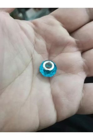 Bileklik ve Kolye için 925 Ayar Damgalı Gümüş Kaplama Yuvarlak Charm