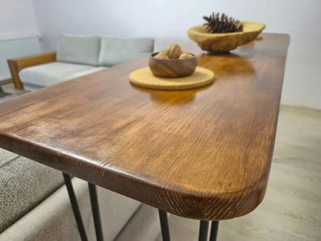%100 Masif Bar Masası | Mutfak Adası, Kahve Köşesi, Yemek Masası, Oturma Odası Bistro 120x40