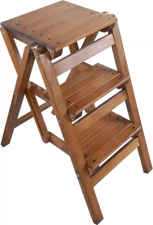 Ahşap Merdiven Tabure Katlanır