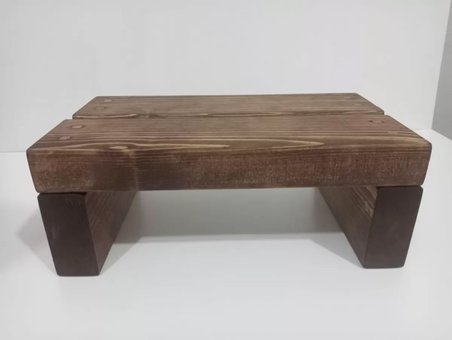 Masif Çam Ağacı Tabure Doğal Ahşap Çocuk Basamağı Mutfak ve Banyo Taburesi