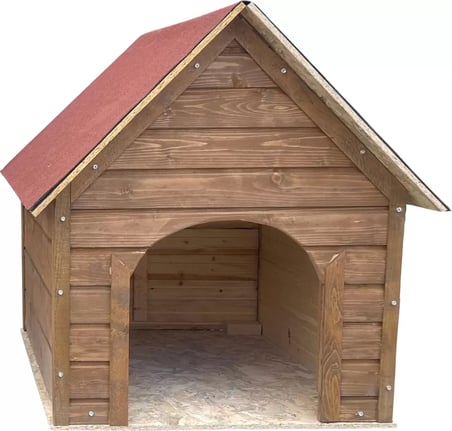 Suya Soğuğa Dayanıklı Lüks Büyük Boy Köpek Kulubesi Sokak Köpek Evi Kırmızı