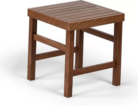 Mebel Stil Atina Sabit Sehpa 40X40 - Dış Mekan Kare Ahşap Bahçe, Balkon Sehpası