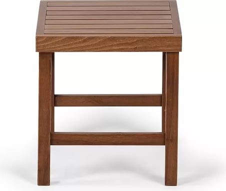 Mebel Stil Atina Sabit Sehpa 40X40 - Dış Mekan Kare Ahşap Bahçe, Balkon Sehpası